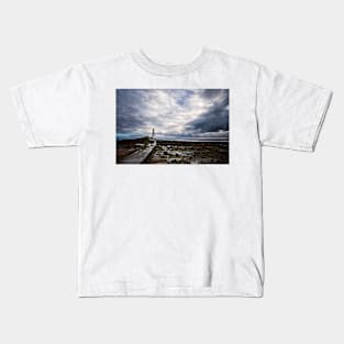 Dramatic Sky over St Mary's Island Kids T-Shirt